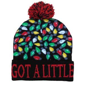 National Lampoon's Christmas Vacation Mens Black Beanie Stocking Cap Winter Hat